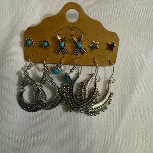 NWOT-Brand new earrings, turquoise and silver.